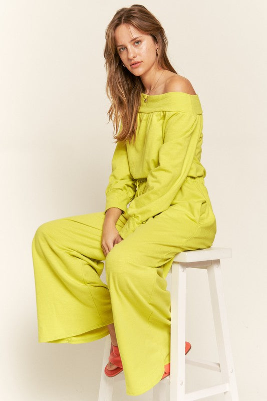 Women  Off The Shoulder Cotton Jumpsuit