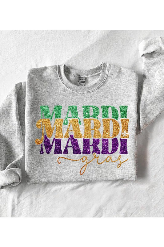 Unisex Mardi Gras Long Sleeve Sweatshirt