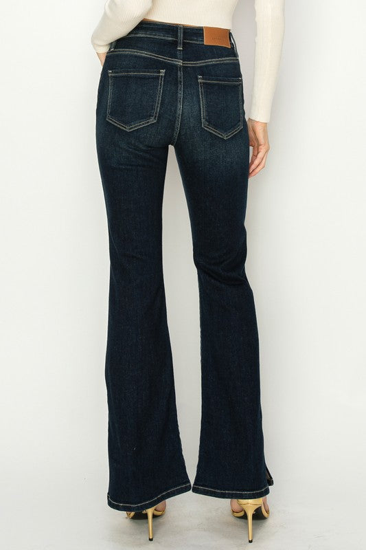 High Rise Dark Blue Slender Denim Jeans