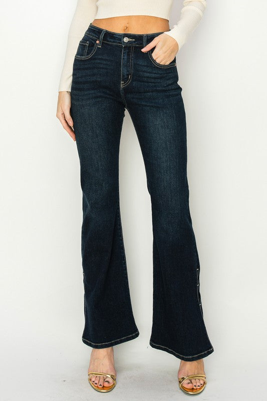 High Rise Dark Blue Slender Denim Jeans