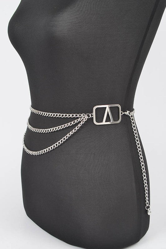 Iconic Logo Layered Chain Accessory Belt