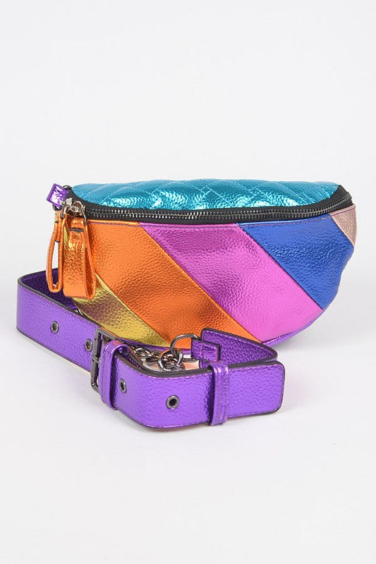 Metallic Rainbow Vintage Inspired Fanny Pack