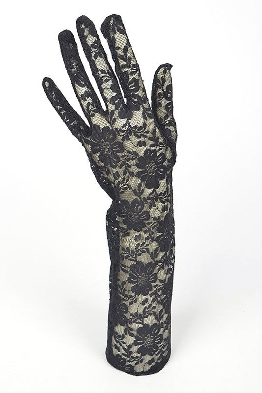 Floral Lace Elegant Gloves