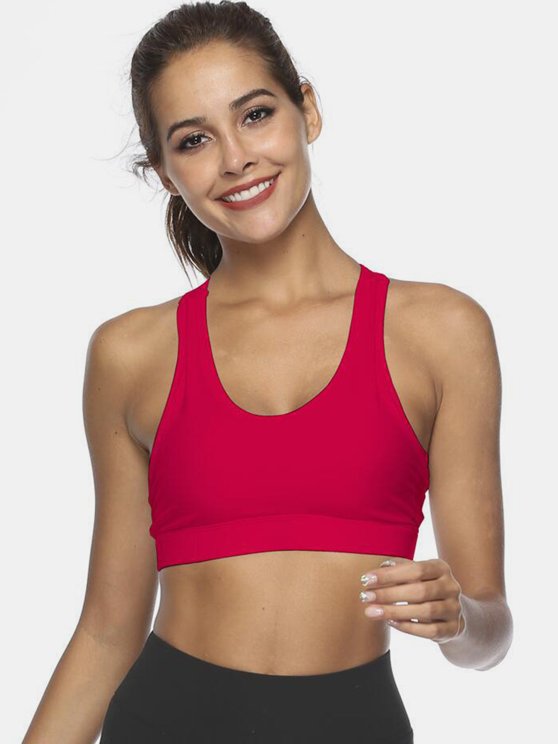 Cutout Scoop Neck Activewear Crop Tank Top