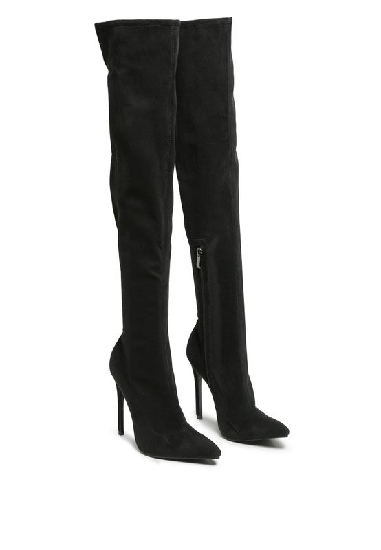 Women Velvet Thigh High Boot