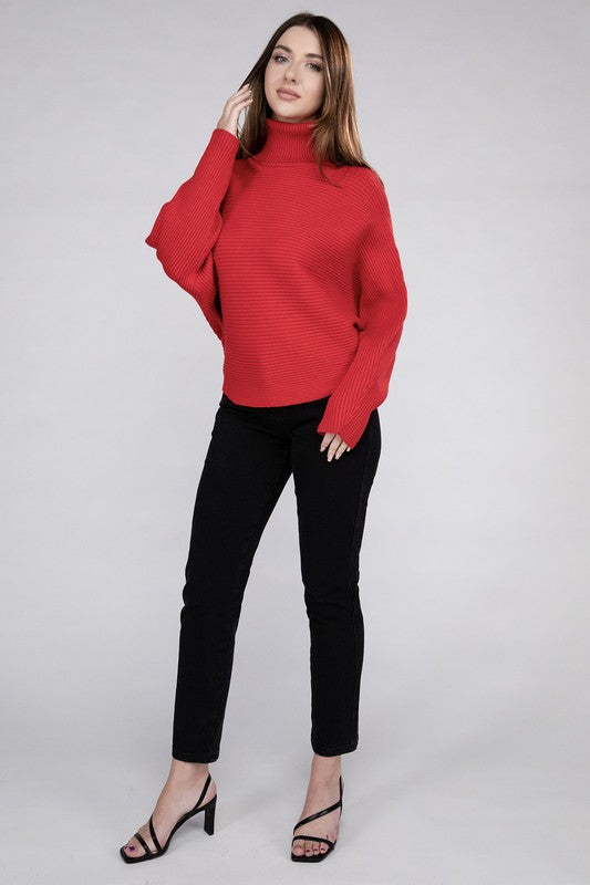 Viscose Dolman Sleeve Turtleneck