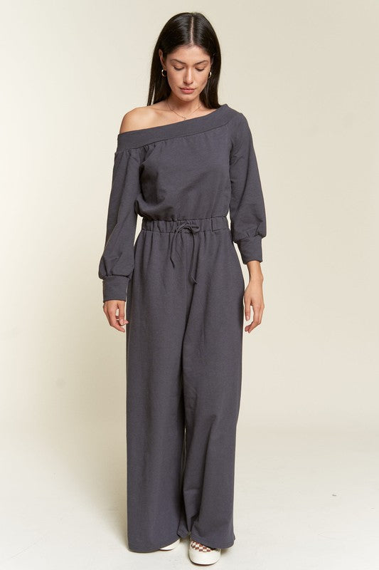 Women  Off The Shoulder Cotton Jumpsuit