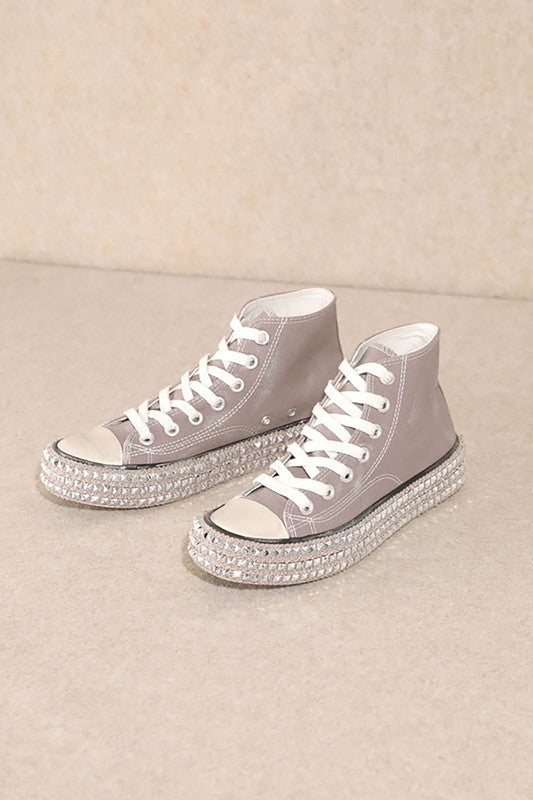 High Too Bling Canvas Sneakers