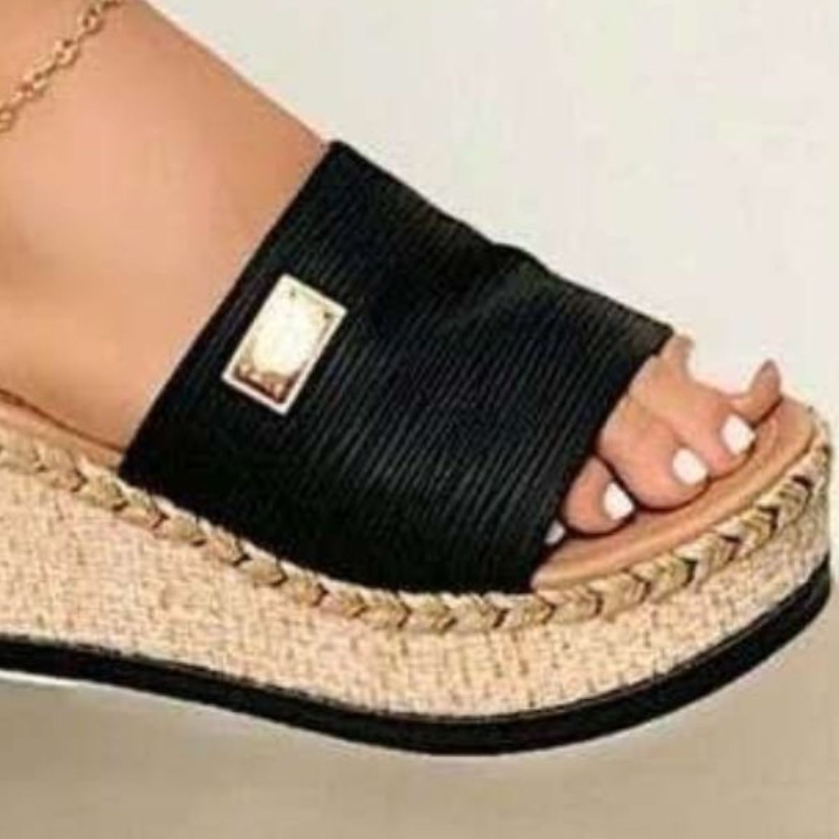 Wedge Slides Open Toe Sandals