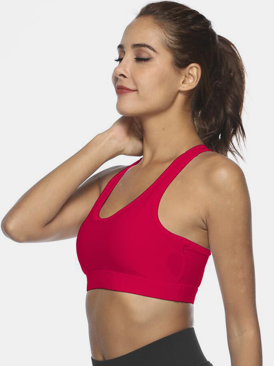 Cutout Scoop Neck Activewear Crop Tank Top