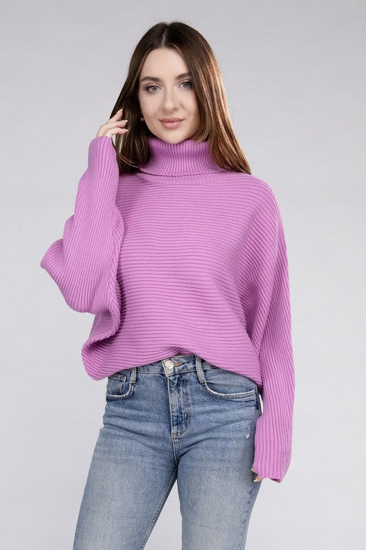 Viscose Dolman Sleeve Turtleneck