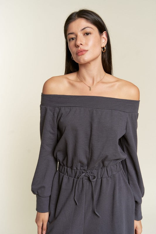 Women  Off The Shoulder Cotton Jumpsuit