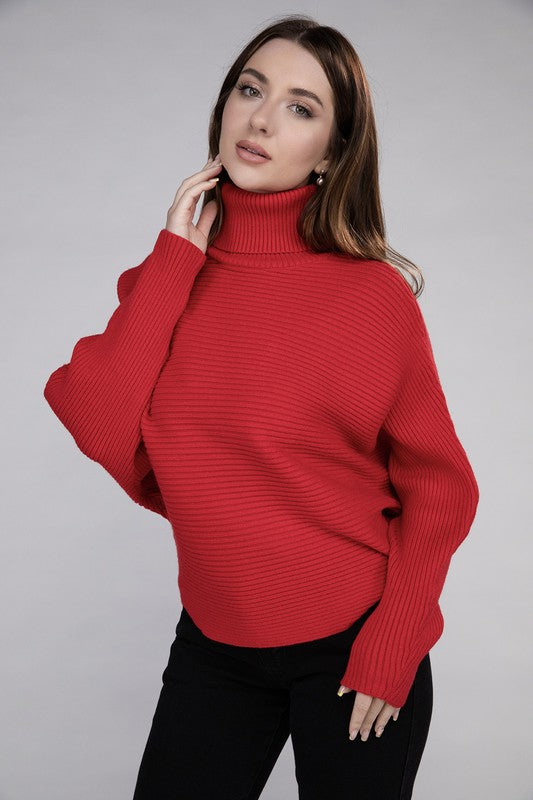 Viscose Dolman Sleeve Turtleneck