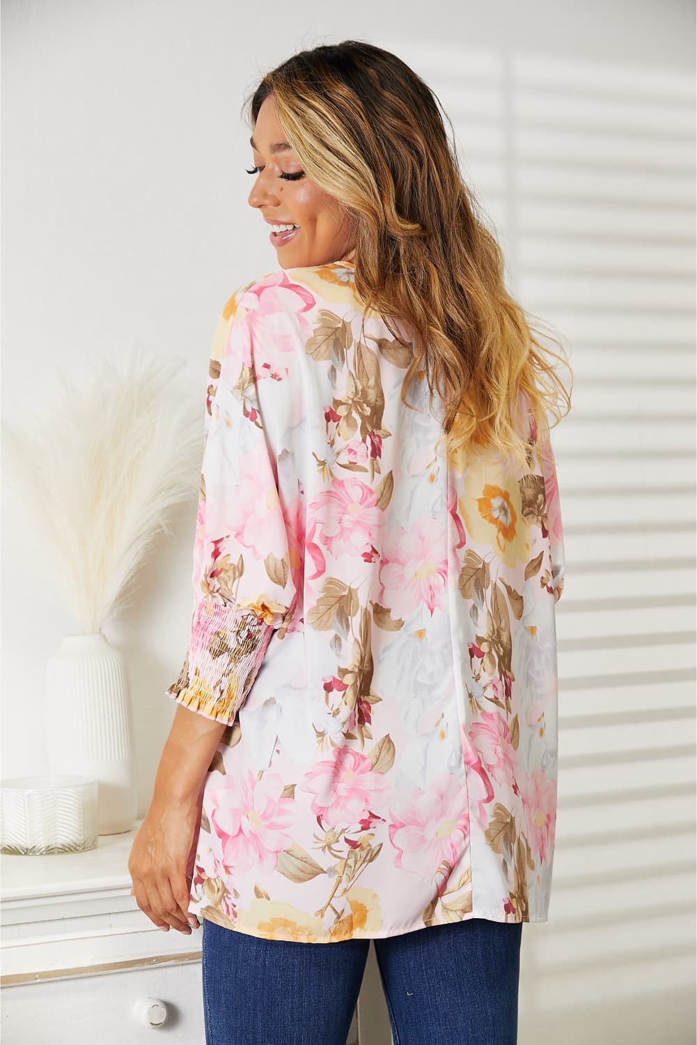 Long Smock Three-Quarter Sleeve Tunic Top