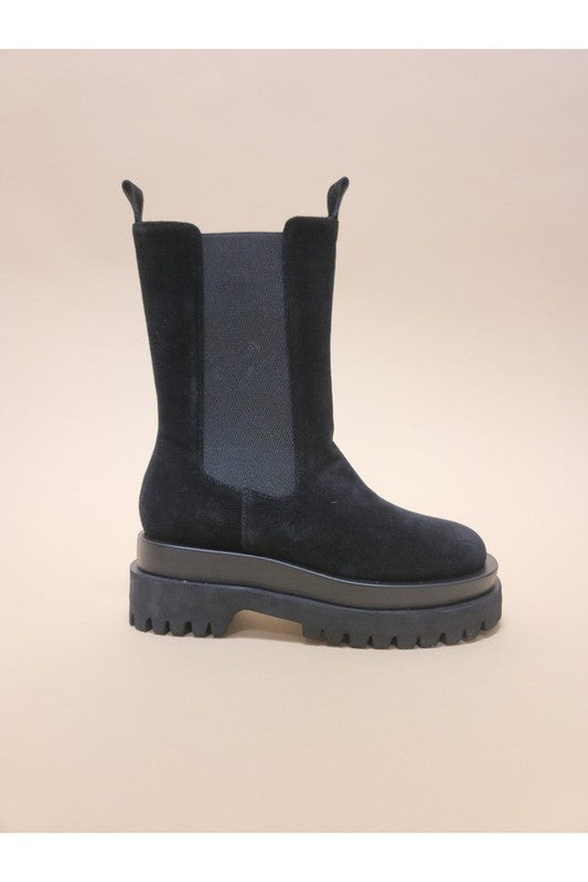 Platform Slide In Casual Boots