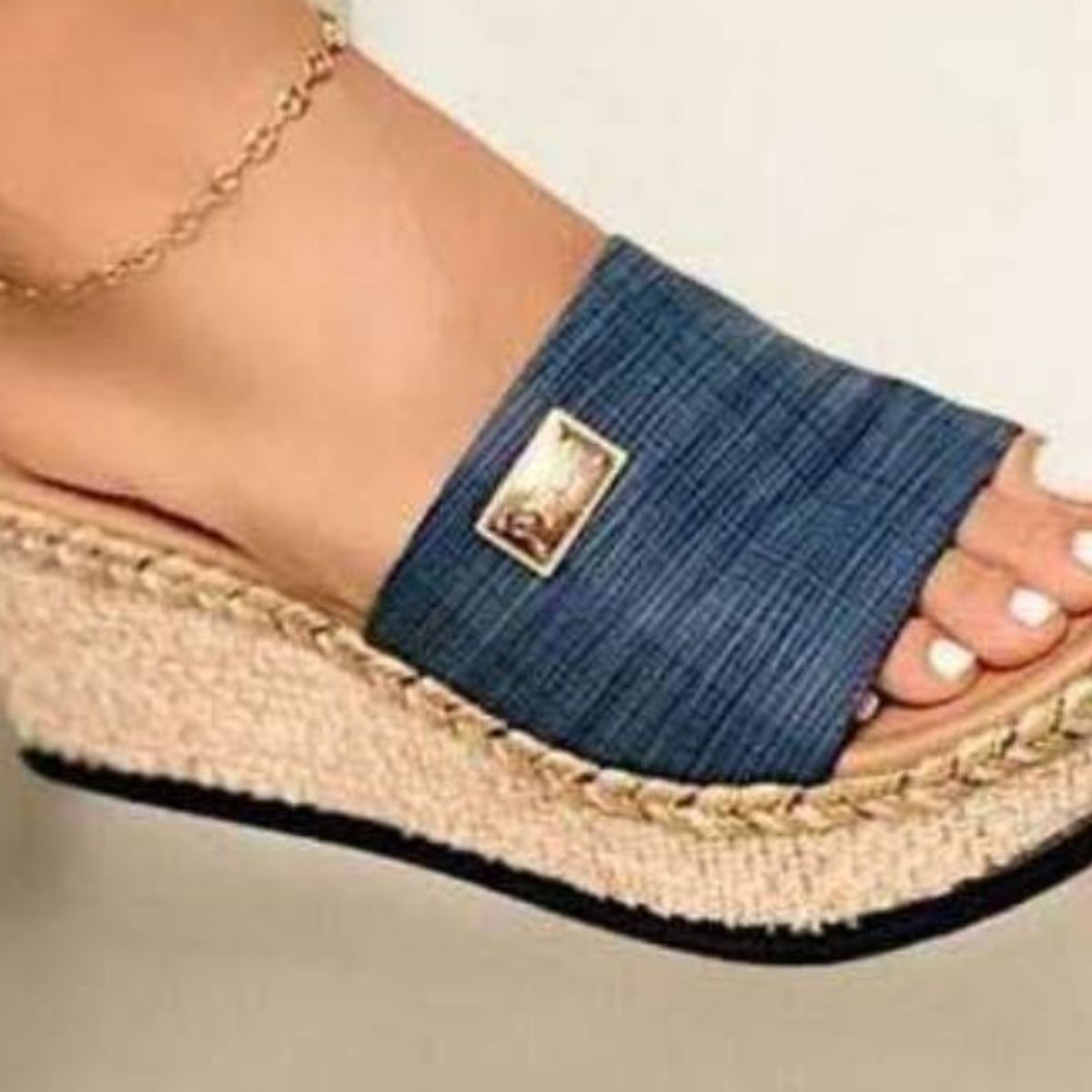 Wedge Slides Open Toe Sandals