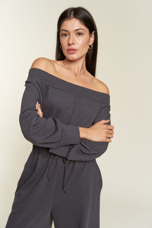 The One shoulder Terry Cotton Jumpsuit