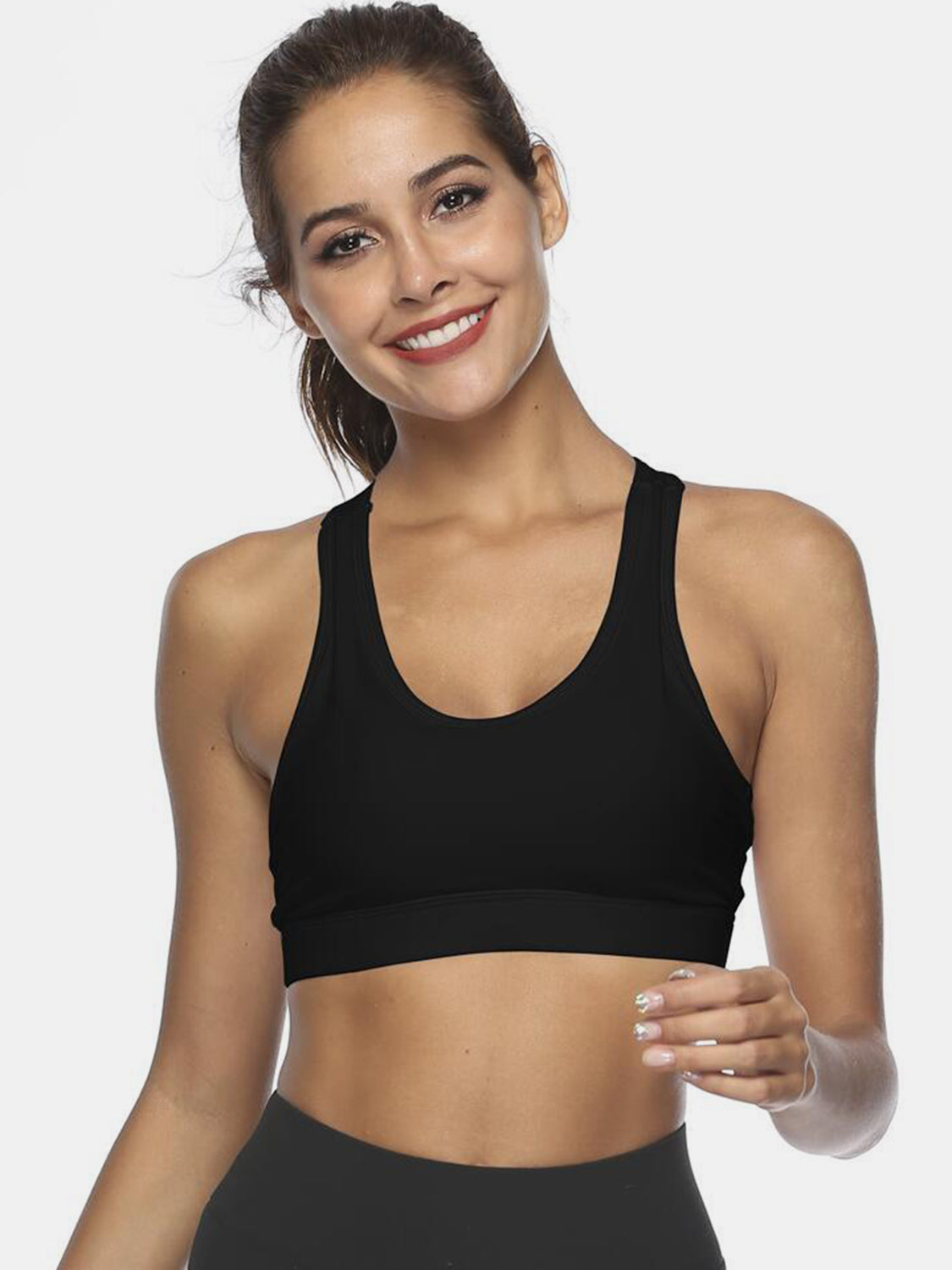 Cutout Scoop Neck Activewear Crop Tank Top