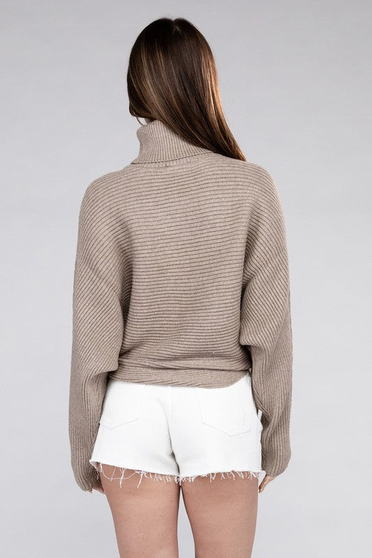 Viscose Dolman Sleeve Turtleneck