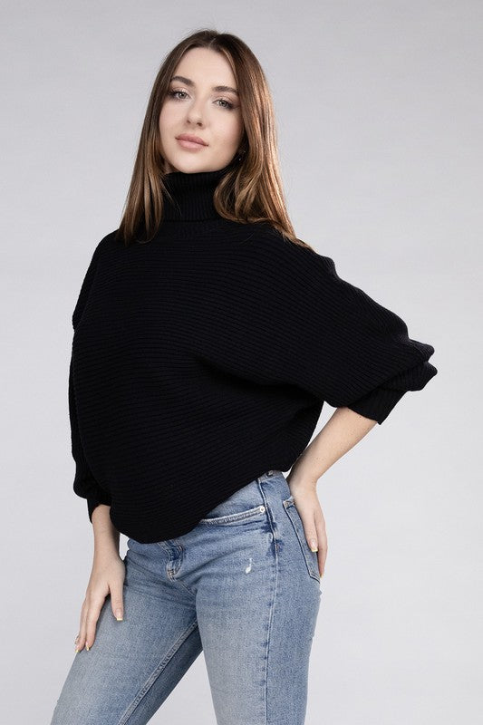 Viscose Dolman Sleeve Turtleneck