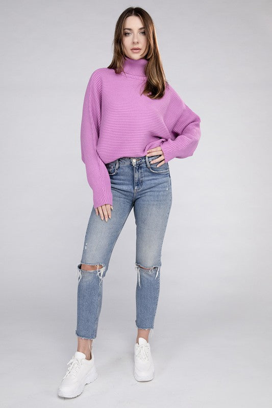 Viscose Dolman Sleeve Turtleneck