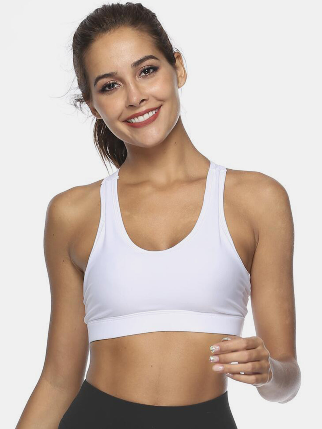 Cutout Scoop Neck Activewear Crop Tank Top