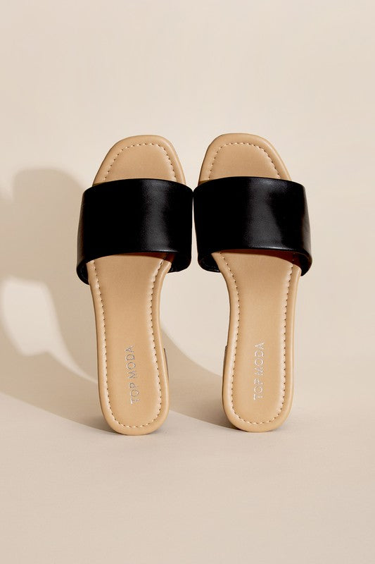 Women Low Heel Open Toe Slides