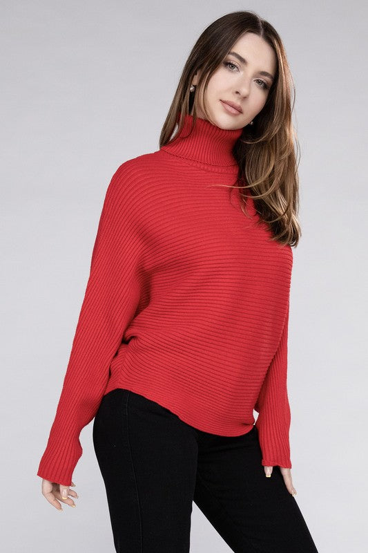 Viscose Dolman Sleeve Turtleneck