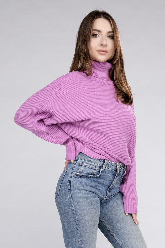 Viscose Dolman Sleeve Turtleneck