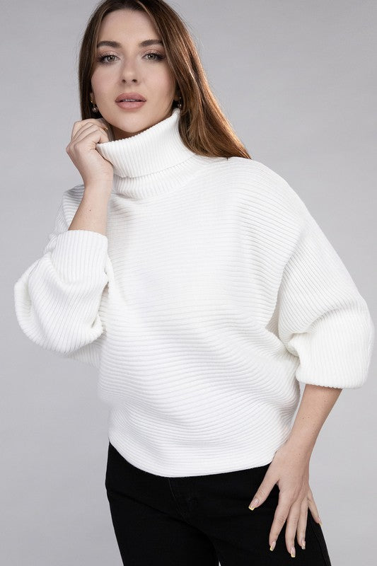 Viscose Dolman Sleeve Turtleneck