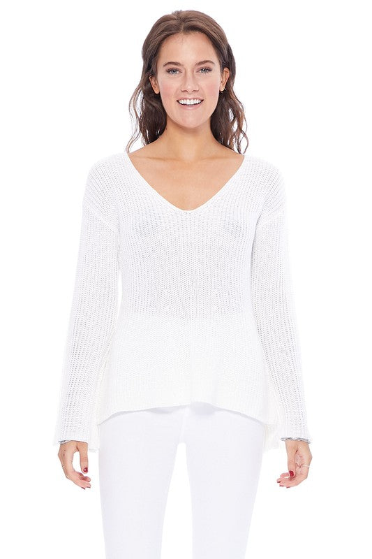 Light Weight Bell Sleeve All Season Sweater Top