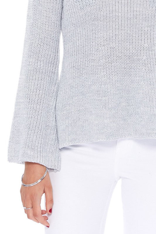 Light Weight Bell Sleeve All Season Sweater Top