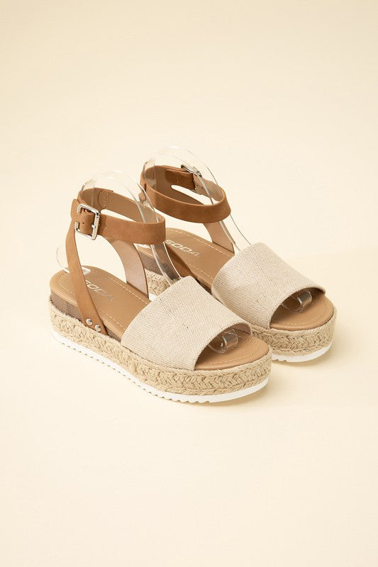 Espadrille Low Wedge Sandals