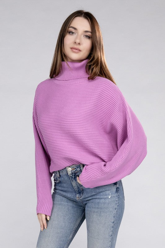 Viscose Dolman Sleeve Turtleneck