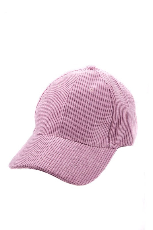 Mauve Corduroy Fashion Cap