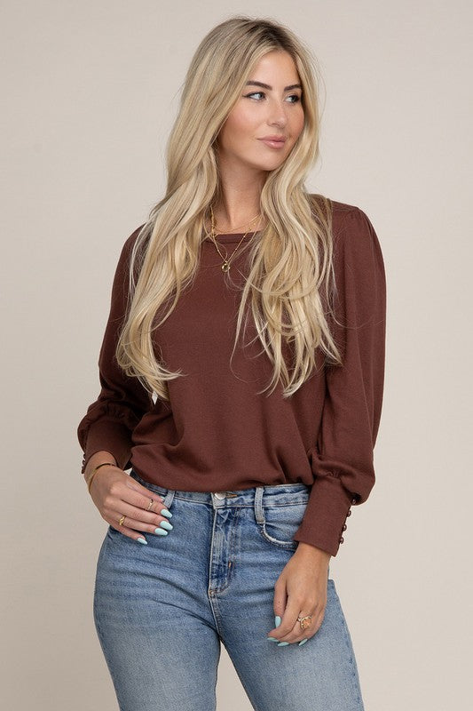 Dressy Casual Sleeve Knit Top