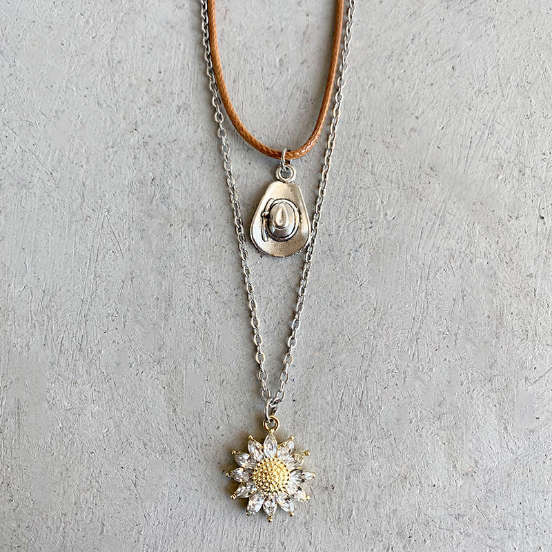 Sunflower Pendant Necklace