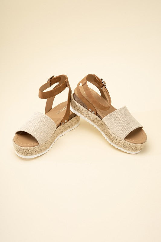 Espadrille Low Wedge Sandals