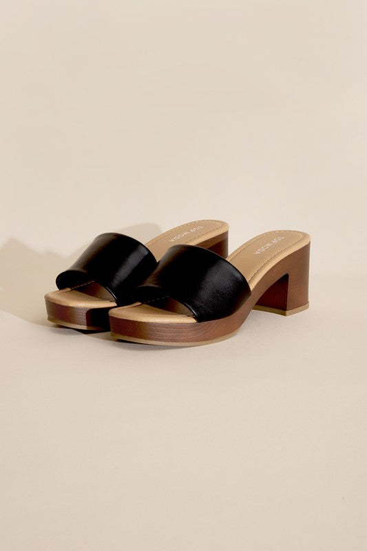 Women Low Heel Open Toe Slides