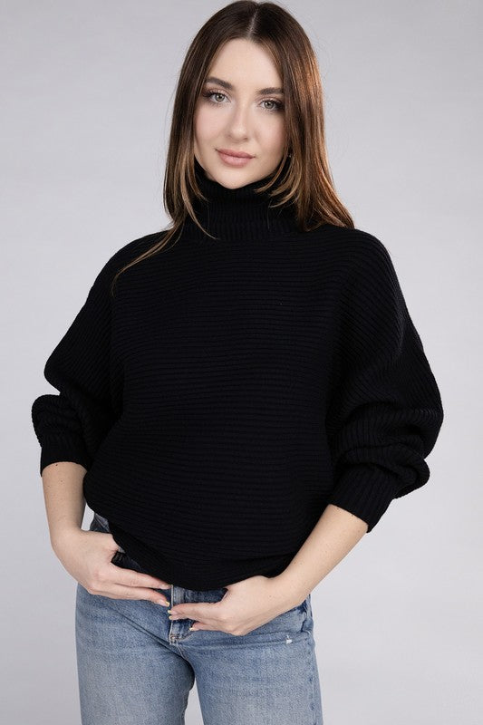 Viscose Dolman Sleeve Turtleneck