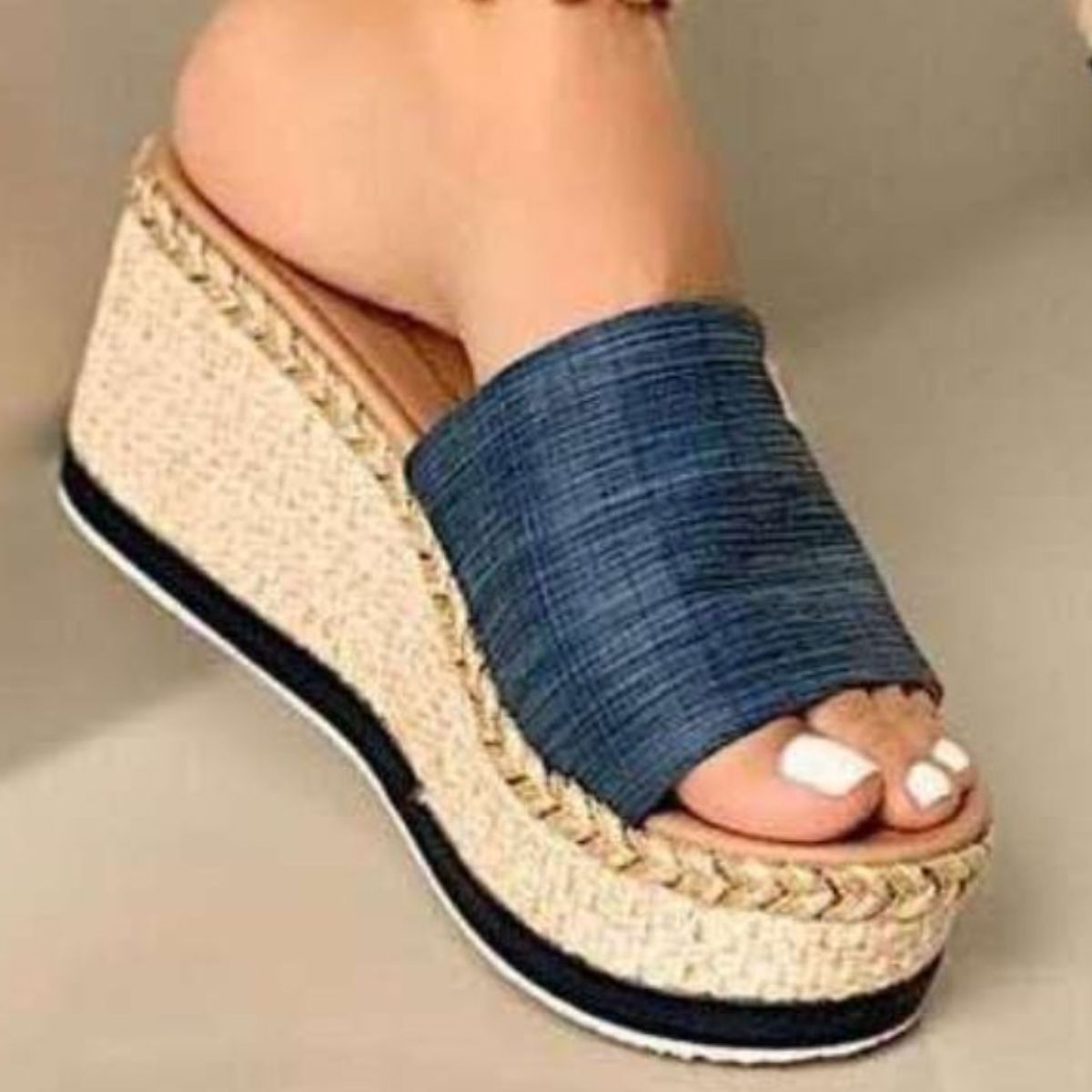 Wedge Slides Open Toe Sandals