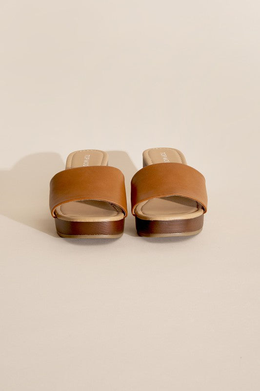 Women Low Heel Open Toe Slides