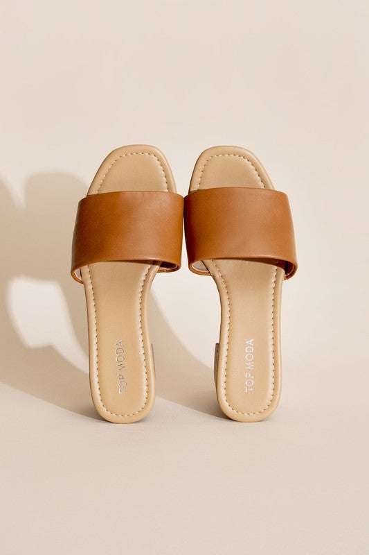 Women Low Heel Open Toe Slides