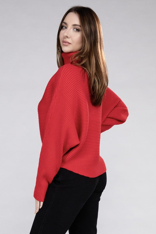 Viscose Dolman Sleeve Turtleneck