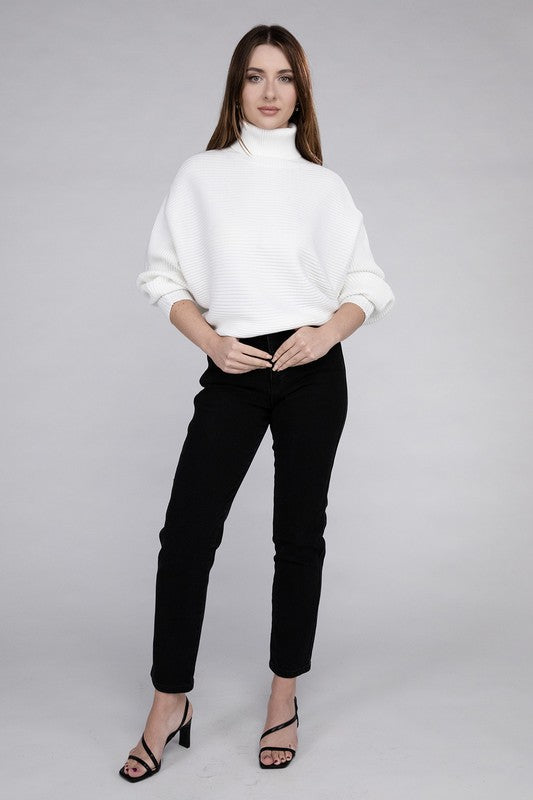 Viscose Dolman Sleeve Turtleneck