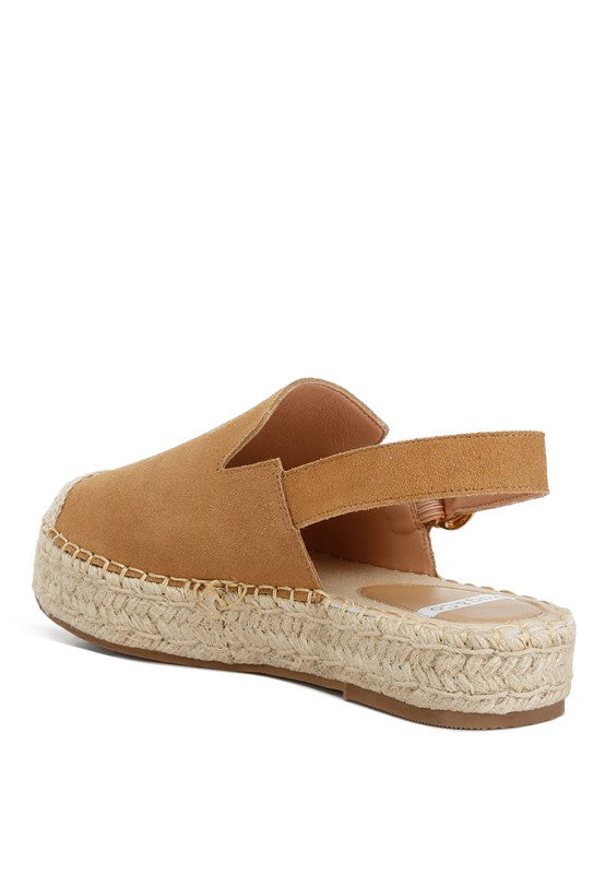 Affie Suede Slingback Strap Comfort Sandals