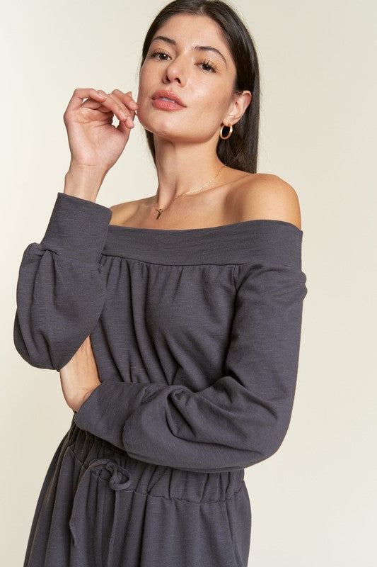 Women  Off The Shoulder Cotton Jumpsuit