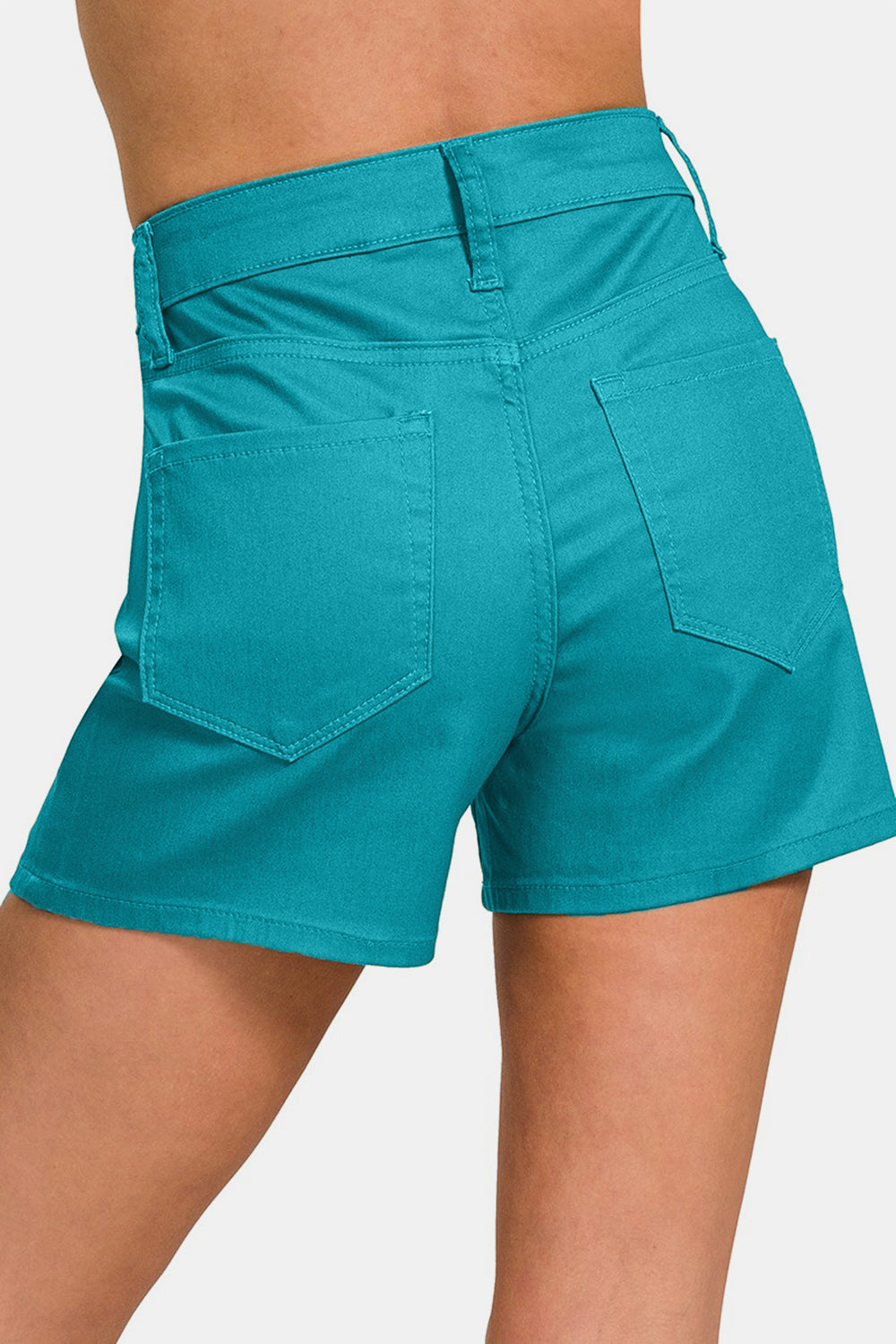 Short Denim Shorts With Pockets