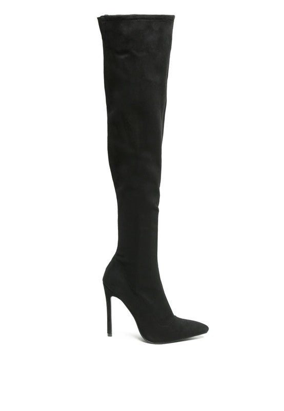 Women Velvet Thigh High Boot