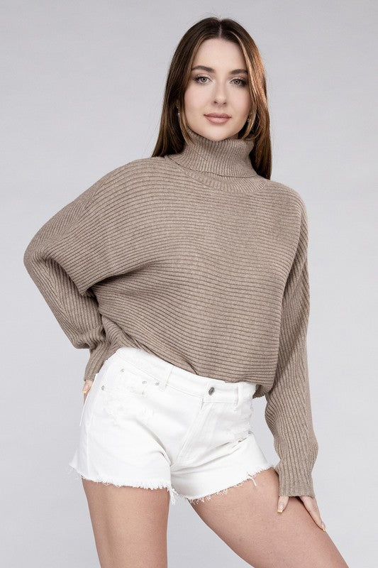 Viscose Dolman Sleeve Turtleneck